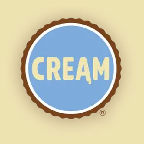 Cream Logo Brand Developers